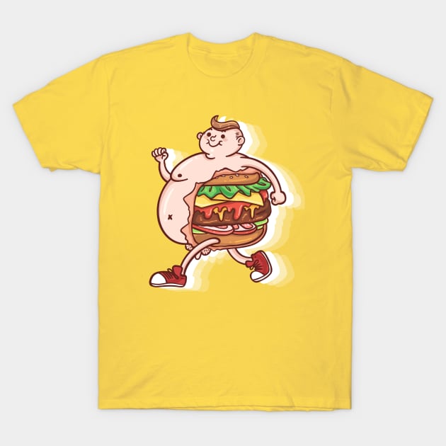 Burger Man T-Shirt by BiillustrationID